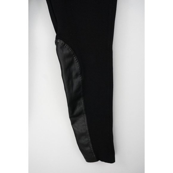 J. CREW Gigi Ponte Black Faux Leather Stretch Pant - Picture 5 of 6
